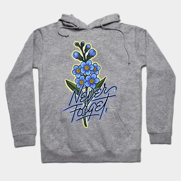 Forget me not Hoodie by Inkoholic